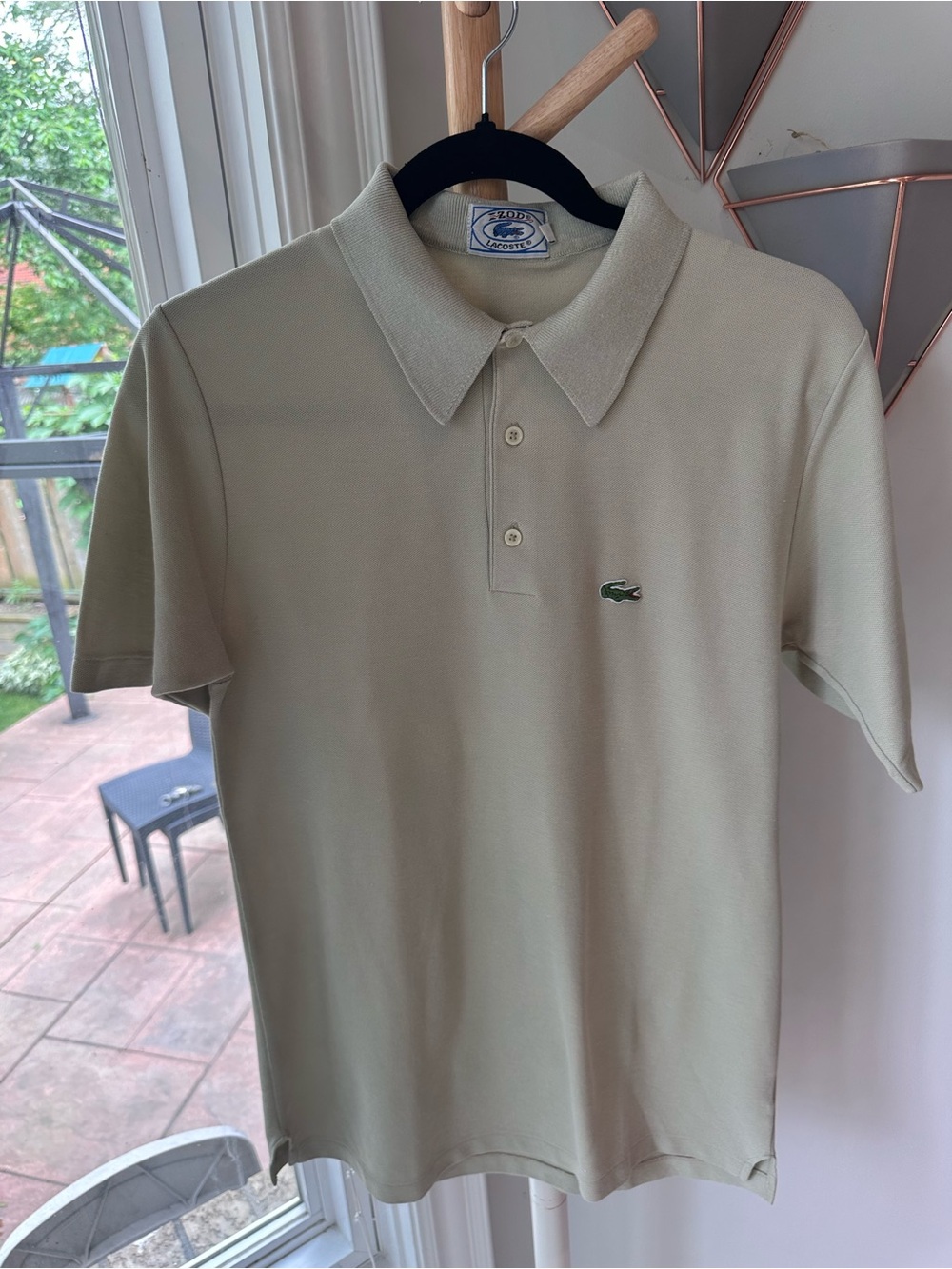VINTAGE Lacoste Izod Men's Short-Sleeve Polo Shirt Light Sage Green Size Large